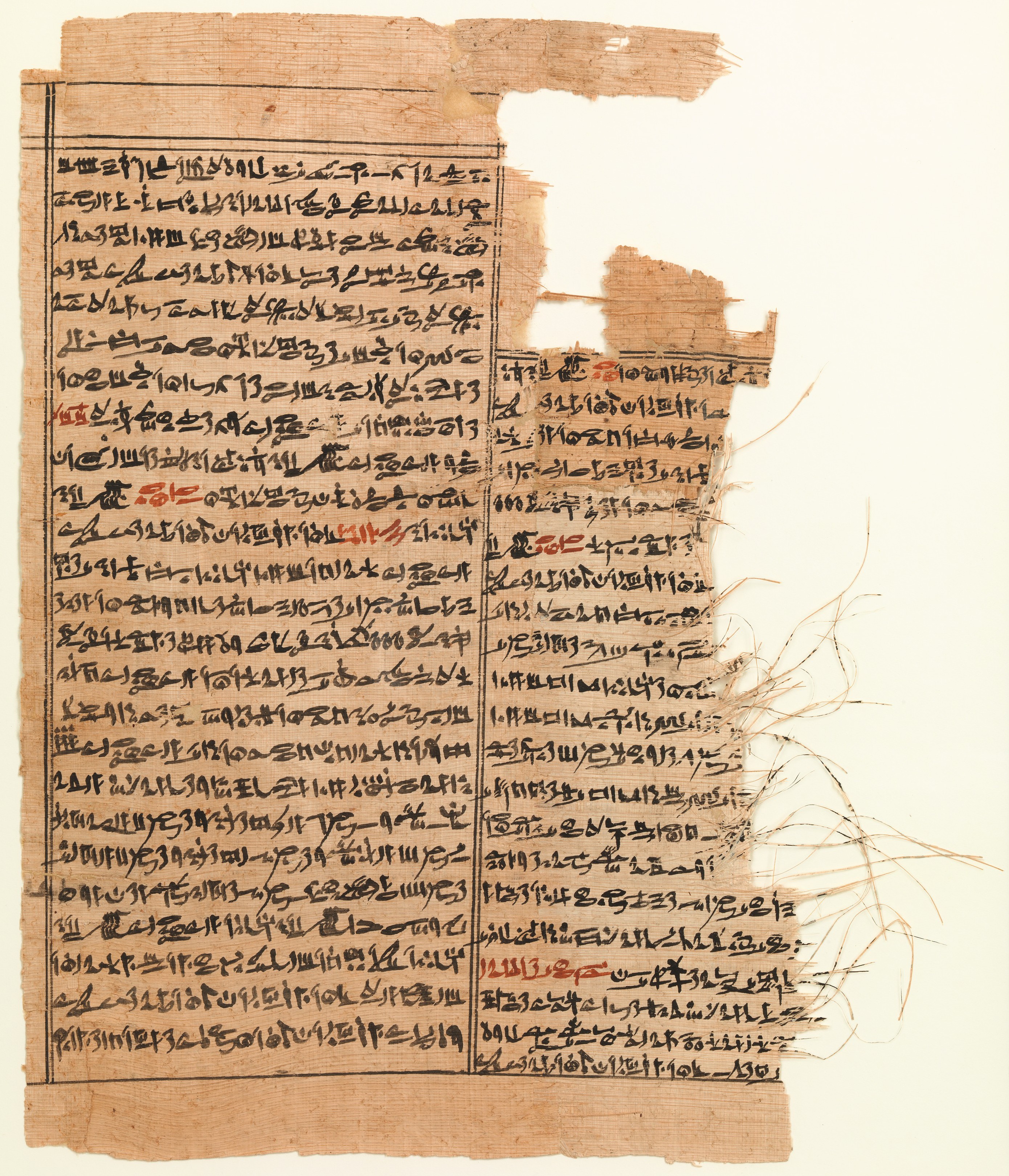 Papyrus with hieratic script