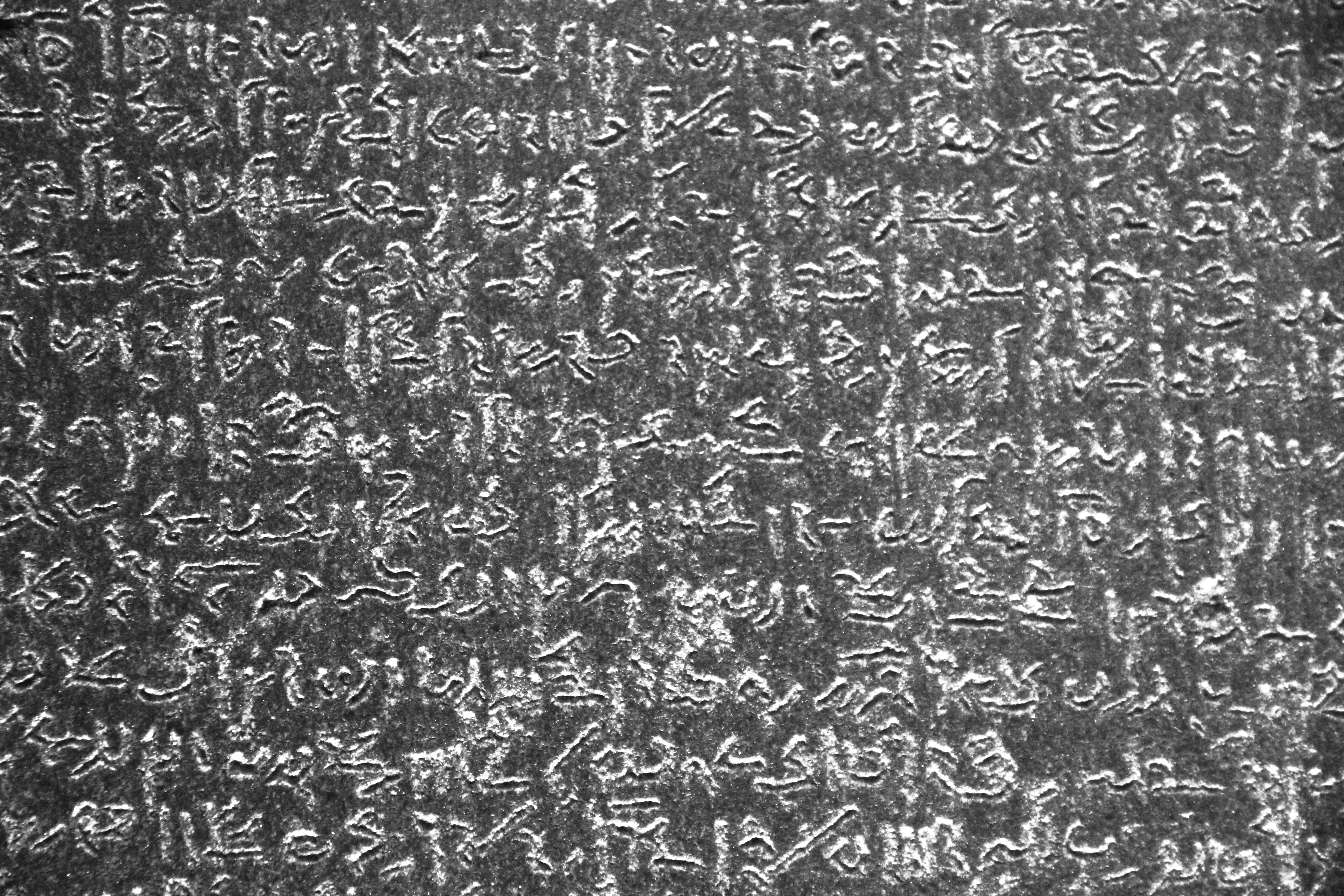 Stone with demotic inscription