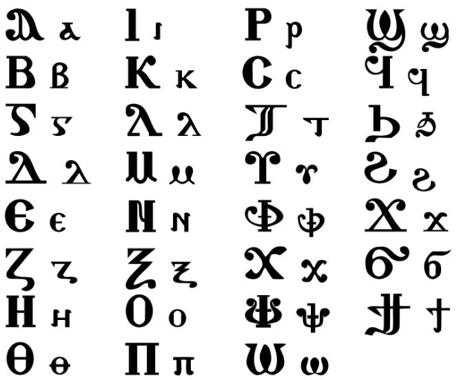 Coptic alphabets